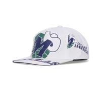 Mitchell & Ness - Casquette NBA Dallas Mavericks Visière Plate - Homme - Accessoires - Blanc - Taille: ONE Size