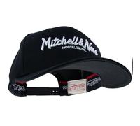 Mitchell & Ness Classic Red Pinscript Snapback, Black/White