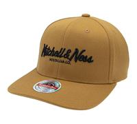 Mitchell & Ness Classic Red Pinscript Snapback, Tan/Black