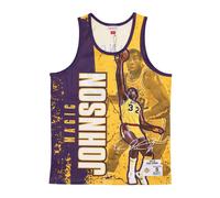 Mitchell & Ness - Débardeur de Basket Magic Johnson - Homme - Sport - Multicolore - Taille: L