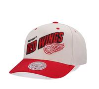 Mitchell & Ness Detroit Red Wings Chrome Two Tone Pro Crown Fit Snapback Casquette, Blanc., taille unique