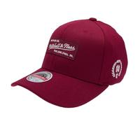 Mitchell & Ness Heather Box Logo Classic Rouge Snapback - OB, bordeaux, Taille Unique