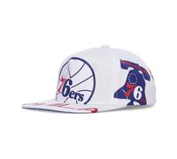 Mitchell & Ness, Homme, Accessoires, Blanc, Taille: ONE Size Casquette à visière plate Philadelphia 76ers