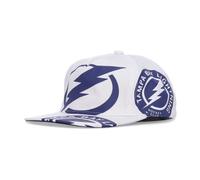 Mitchell & Ness, Homme, Accessoires, Blanc, Taille: ONE Size Tampa Bay Lightning Flat Brim Cap