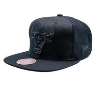 Mitchell & Ness Homme Casquettes/Snapback Black on Black SB Chicago Bulls Noir Réglable