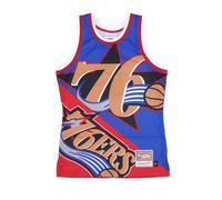 Mitchell & Ness, Homme, Sport, Multicolore, Taille: M Débardeur NBA Big Face Bleu