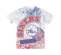 Mitchell & Ness, Homme, Tops, Multicolore, Taille: L T-shirt NBA Team Burst Phi76e