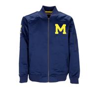 Mitchell & Ness, Homme, Vestes, Bleu, Taille: XL Bomber Michigan Wolverines Léger Satin