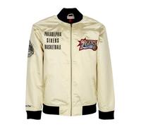 Mitchell & Ness, Homme, Vestes, Jaune, Taille: XL Bomber Léger en Satin NBA Équipe