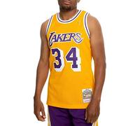 Mitchell & Ness NBA Swingman Jersey Los Angeles Lakers Home 1996-97 Shaquille O'Neal #34 men Jerseys yellow taille: S