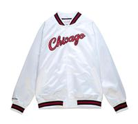 Mitchell & Ness M&N Lightweight Satin Veste - Chicago Bulls Blanc