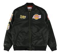 Mitchell & Ness M&N Satin Bomber Veste - FLIGHT Los Angeles Lakers noir