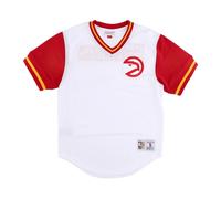 Mitchell & Ness - Maillot Atlanta Hawks Col V en Mesh - Homme - Sport - Multicolore - Taille: XL