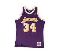 Mitchell & Ness Maillot 'Los Angeles Lakers Shaquille O'Neal 1996/97' violet / orange clair / blanc naturel, Taille S