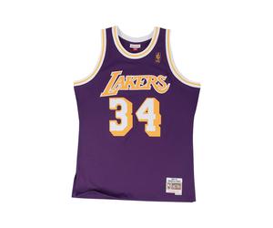 Mitchell & Ness Maillot 'Los Angeles Lakers Shaquille O'Neal 1996/97' violet / orange clair / blanc naturel, Taille S