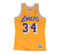 Mitchell & Ness - Maillot Los Angeles Lakers Shaquille O'Neal - Homme - Sport - Jaune - Taille: M