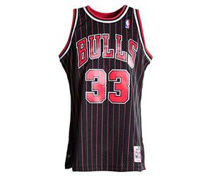 Mitchell & Ness Maillot NBA Swingman Scottie Pippen Chicago Bulls 1995-96 Hardwood Classics Noir rayé