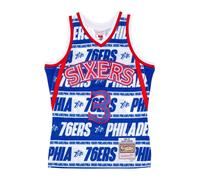 Mitchell & Ness - Maillot NBA Teamwrap Swingman Allen Iverson - Homme - Sport - Multicolore - Taille: M