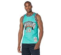 Mitchell & Ness Maillot NBA Vancouver Grizzlies Mike Bibby 1998 Swingman Road, bleu sarcelle, S