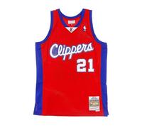 Mitchell & Ness - Maillot Swingman Hardwood Classics No.21 Darius Miles 2000-01 Loscli Road - Homme - Sport - Rouge - Taille: S