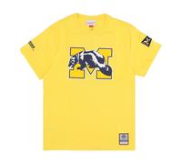 Mitchell & Ness - Michigan Wolverines Basketball Team T-Shirt - Homme - Tops - Jaune - Taille: XL