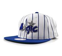 Mitchell & Ness NBA Casquette snapback rétro à rayures fines Orlando Magic, Blanc., taille unique