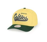 Mitchell & Ness NBA Harvest Gold Pro Crown Snapback Casquette de baseball, Jaune/Vert, Taille unique, réglable, Homme, Femmes, Enfants, Unisexe, Printemps, Été, Automne, Hiver, Boston Celtics, taille
