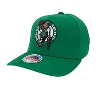 Mitchell & Ness NBA/HWC Team Ground 2.0 Classic Red Curved Snapback - Boston Celtics, Vert