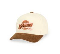 Mitchell & Ness NBA Tawny Pro Crown Snapback Casquette de Baseball Réglable Homme Femme Enfant Unisexe Printemps Été Automne Hiver, Cleveland Cavaliers - Crème/marron/orange, taille unique