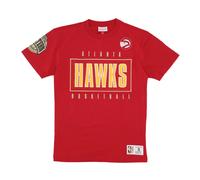 Mitchell & Ness - NBA Team OG 2.0 Premium Vintage Logo Tee - Homme - Sport - Rouge - Taille: L