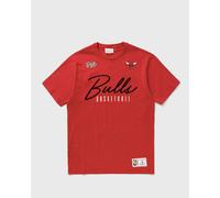 Mitchell & Ness NBA TRAINING DAY PREMIUM SS TEE VINTAGE LOGO CHICAGO BULLS men Shortsleeves|Team Tees red taille: S