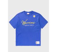 Mitchell & Ness NBA TRAINING DAY PREMIUM SS TEE VINTAGE LOGO GOLDEN STATE WARRIORS men Shortsleeves|Team Tees blue taille: S