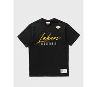 Mitchell & Ness NBA TRAINING DAY PREMIUM SS TEE VINTAGE LOGO LOS ANGELES LAKERS men Shortsleeves|Team Tees purple taille: M