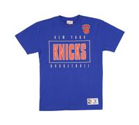 Mitchell & Ness - New York Knicks Vintage Logo Tee - Homme - Tops - Bleu - Taille: S