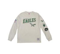 Mitchell & Ness NFL Dusted Collection Training Camp T-shirt à manches longues - Printemps, été, automne, hiver, vêtements de gym, Philadelphia Eagles Crème, L