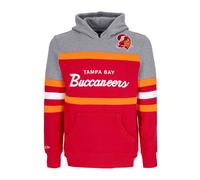 Mitchell & Ness - NFL Headcoach Sweat à capuche Scarlet - Homme - Sweatshirts et sweats à capuche - Rouge - Taille: L