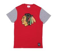 Mitchell & Ness - NHL Color Blocked Tee Chibla - Homme - Tops - Rouge - Taille: XL