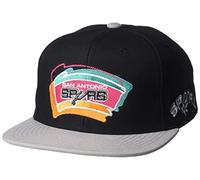Mitchell & Ness San Antonio Spurs Logo Blur Hardwood Classic Snapback Casquette, Noir , taille unique