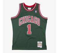 Mitchell & Ness T-Shirt de Basket-Ball Chicago Bulls 2008-09 St Patrick's Day Edition Nº8 Derrick Rose Vert