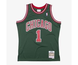Mitchell & Ness T-Shirt de Basket-Ball Chicago Bulls 2008-09 St Patrick's Day Edition Nº8 Derrick Rose Vert