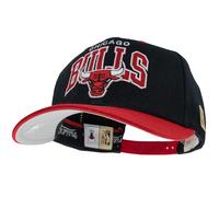 Mitchell & Ness Casquette de baseball Team Arch – Snapback Classic Red – Chicago Bulls (Noir/Rouge)