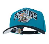 Mitchell & Ness Team Arch Casquette de Baseball avec Fermeture Classic Red Snapback - Detroit Pistons (Turquoise/Noir)