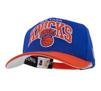Mitchell & Ness Team Arch Casquette de Baseball avec Fermeture Classic Red Snapback - New York Knicks (Bleu Royal/Orange)