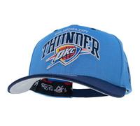 Mitchell & Ness Team Arch Casquette de Baseball avec Fermeture Classic Red Snapback - Oklahoma City Thunder (Bleu Clair/Bleu foncé)
