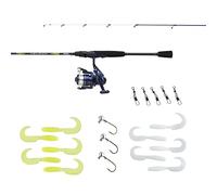 Mitchell Neuron Combo LRF Fishing, Ensemble canne à pêche et moulinet pour le rockfishing light, canne légère en deux parties avec action rapide, moulinet solide, matériel inclus, prêt à pêcher