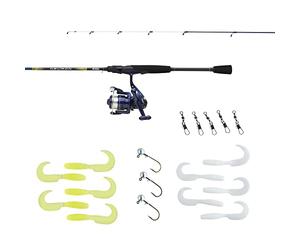 Mitchell Neuron Combo LRF Fishing, Ensemble canne à pêche et moulinet pour le rockfishing light, canne légère en deux parties avec action rapide, moulinet solide, matériel inclus, prêt à pêcher