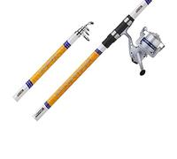 Mitchell Neuron Combo Surf Fishing, Kit canne et moulinet pour la pêche depuis la plage et le surfCasting, canne télescopique et moulinet résistant à l'eau de mer, complet avec montage, prêt à pêcher
