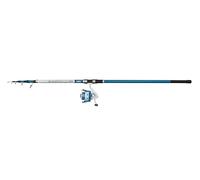 Mitchell Neuron SW II Ensemble Canne et Moulinet Tele Surf | Ensemble de pêche télescopique en Eau salée | Moulinet 1+1 roulement | Corps en Graphite | Pré-bobiné | 6000 | 3,90 m | 80-150 g