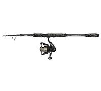 Mitchell Tanager G2 Telespin Combo | Ensemble Canne à pêche télescopique Portable et Moulinet pour la pêche en Eau Douce | Débutants et intermédiaires | Noir, Canne 2.40m, Moulinet 2000