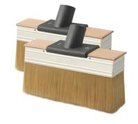 Mitclear Pinceau Plat en Remplacement(2 Jeux), 18cm Pinceau de Peinture pour Terrasse avec Poils Épais, Grande Brosse à Tache pour Terrasse en Bois Extérieur, Appliquer de l'huile et Teinture